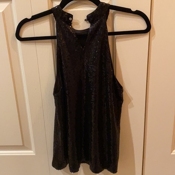 She & Sky | Black Sequin Tank Top - Picture 3 of 7